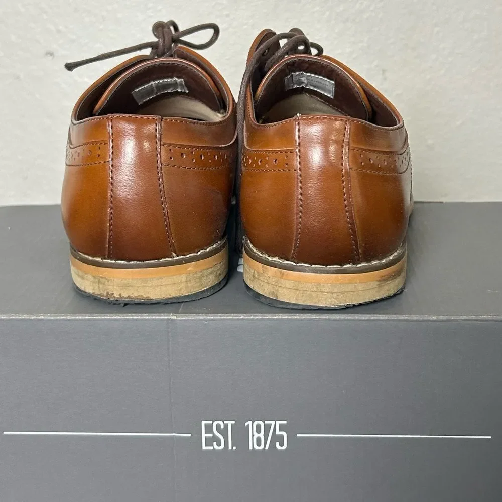Stacy Adams Cognac Leather Shoes Boys Size 6